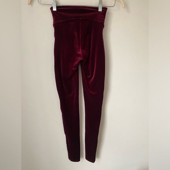 Spanx Leggings Women’s XS Velvet Legging Rich Burgundy Red Shapewear Stretch - Picture 6 of 11